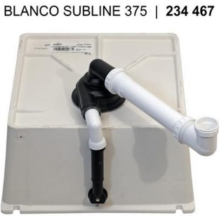 Мойка Blanco SUBLINE 375-U керамика отводная арматура InFino® базальт preview 3