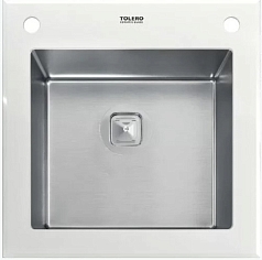 Мойка Tolero TG-500 белое стекло
