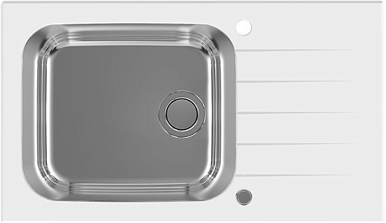 Мойка Alveus Glassix Up 40 белое стекло preview 1