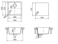 Мойка Schock QUADRO 50 CRISTALITE саббиа