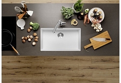 Мойка Blanco SUBLINE 700-U SILGRANIT отводная арматура InFino® жасмин